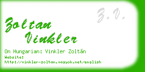 zoltan vinkler business card